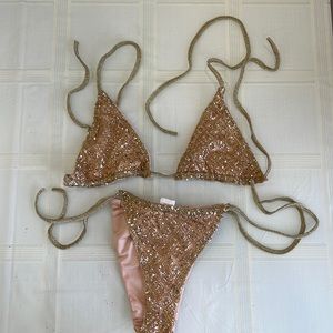 Glitter Bikini | Size M (Runs small) | Tie Up